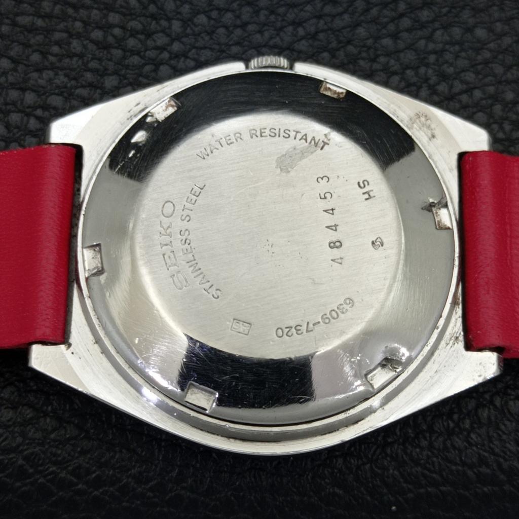 VINTAGE SEIKO 5 AUTOMATIC 6309A JAPAN MENS RED COLOR DIAL WATCH a701474-5 R206b-a701474