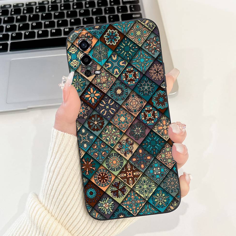 For Oppo A55 4G Case CPH2325 Silicone Cute Cat Fashion Butterfly Flowers Love Painted Cover For Oppo A55 4G Phone Case