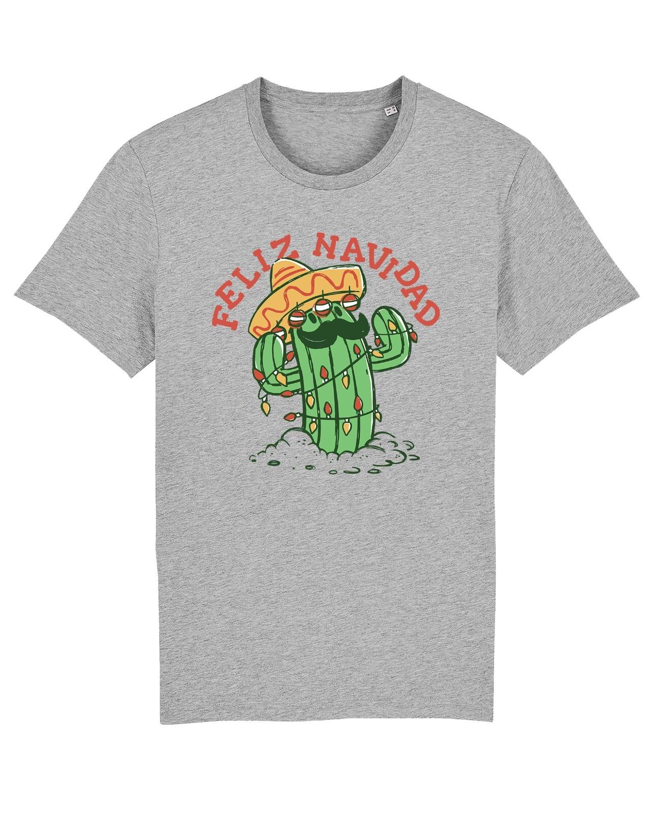 Feliz Navidad Cactus Christmas T-Shirt Mens Womens Tees Top Mens Festive Spanish Gift Espana Xmas L