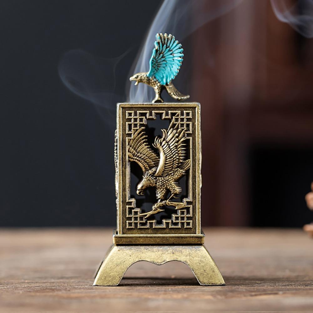 Creative Chinese Style Incense Burner Zinc Alloy Vertical Incense Holder Good Symbolism Accessories Incense Burning Gifts