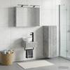 Bathroom Cabinet Set 4 pcs Concrete Grey 43 x 16 x 62.5 cm