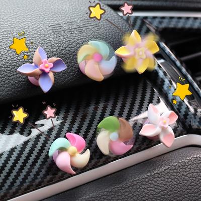 Brand New Car Windmill Rotating Top Creative Decoration Small Ornaments Center Console Car Interior Accessories Cute for Women