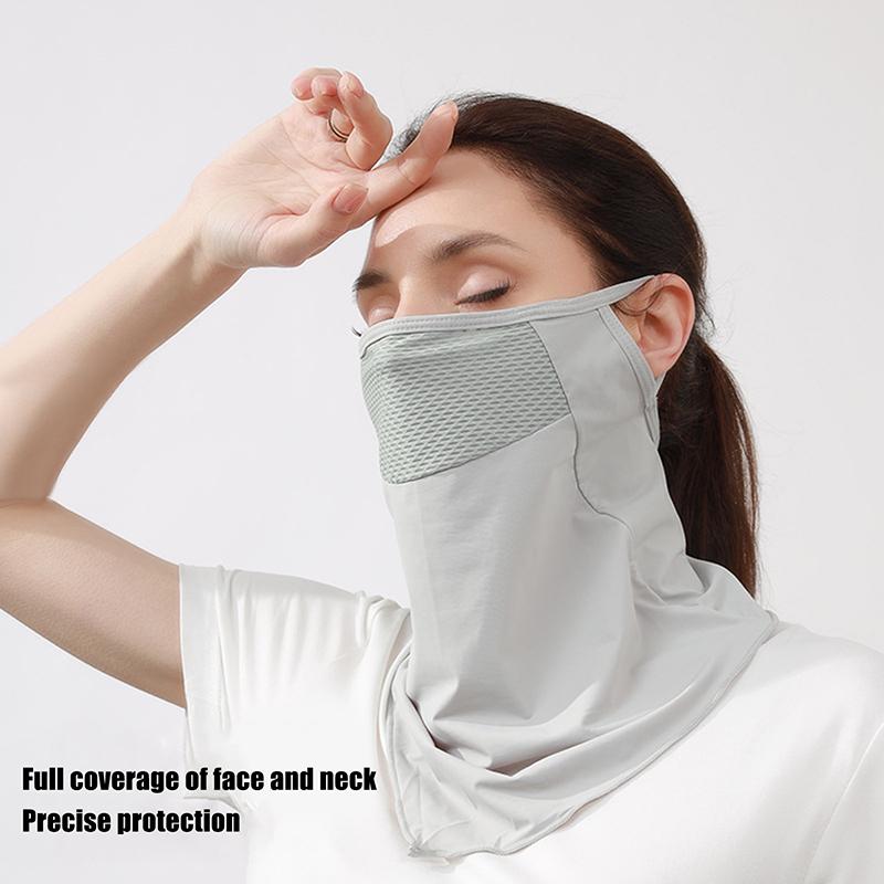 Half Face Mask Mesh Face Mask Uv Protection Neck Protector Summer Thin Sunshade Sports Windproof Cycling Mask
