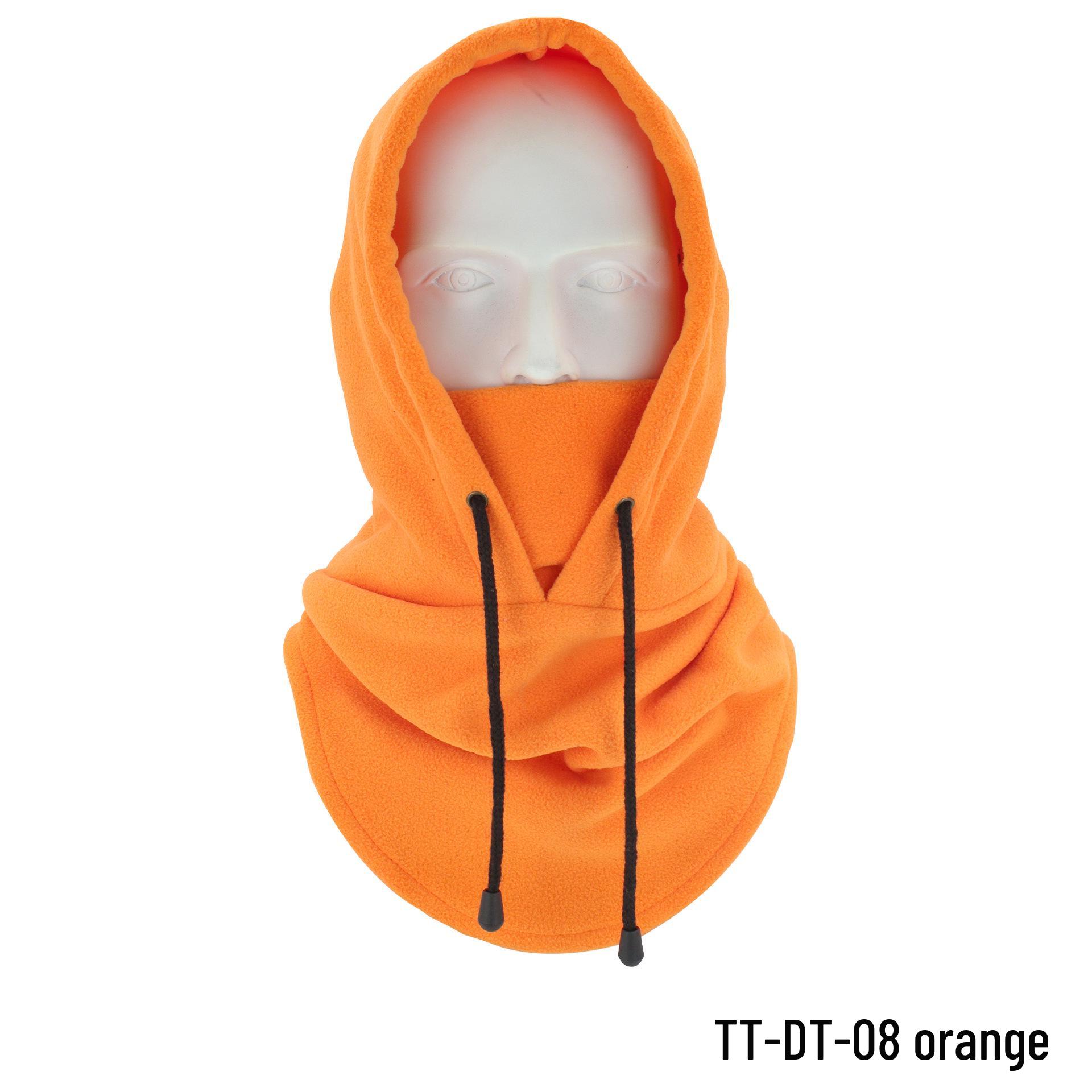 

Winter Windproof Cycling Cap & Scarf - Fleece Warm Hat for Outdoor Sports One Size помаранчевий