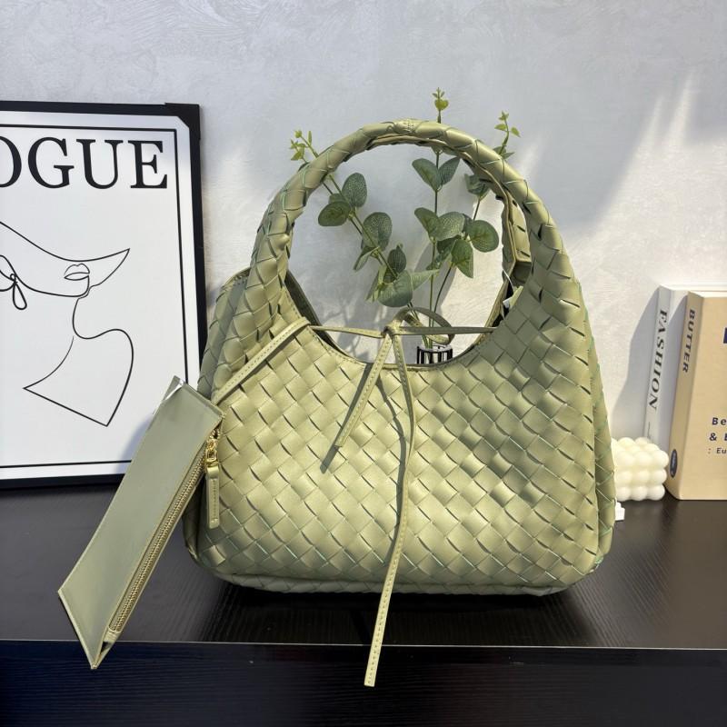 Original Leather Women's Bag 2025 New Style Lambskin Woven Fashionable Armpit One-shoulder Handbag Casual Tote