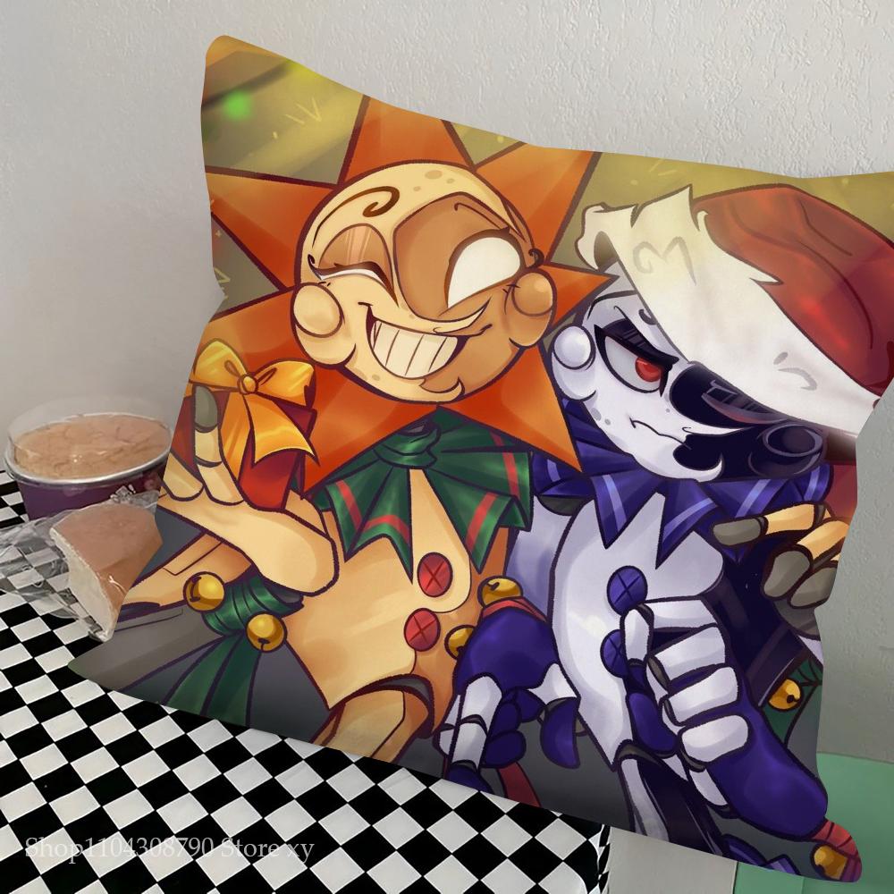 Sundrop And Moondrop Fnaf Pillow Case Square Pillow Bedroom Sofa Leisure Comfort Cushion Car Living Room Home Decoration