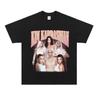 Viral Meme Blonde Spaghetti Gesicht Grafik T-Shirt Edgy Schwarz Oversized Unisex Streetwear Damen und Herren T-Shirt