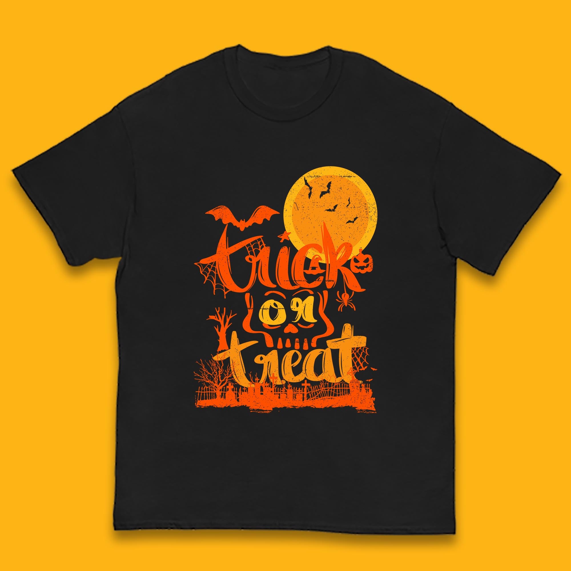 Trick Or Treat Happy Halloween Horror Scary Spooky Season Halloween Vibes Kids T Shirt 120