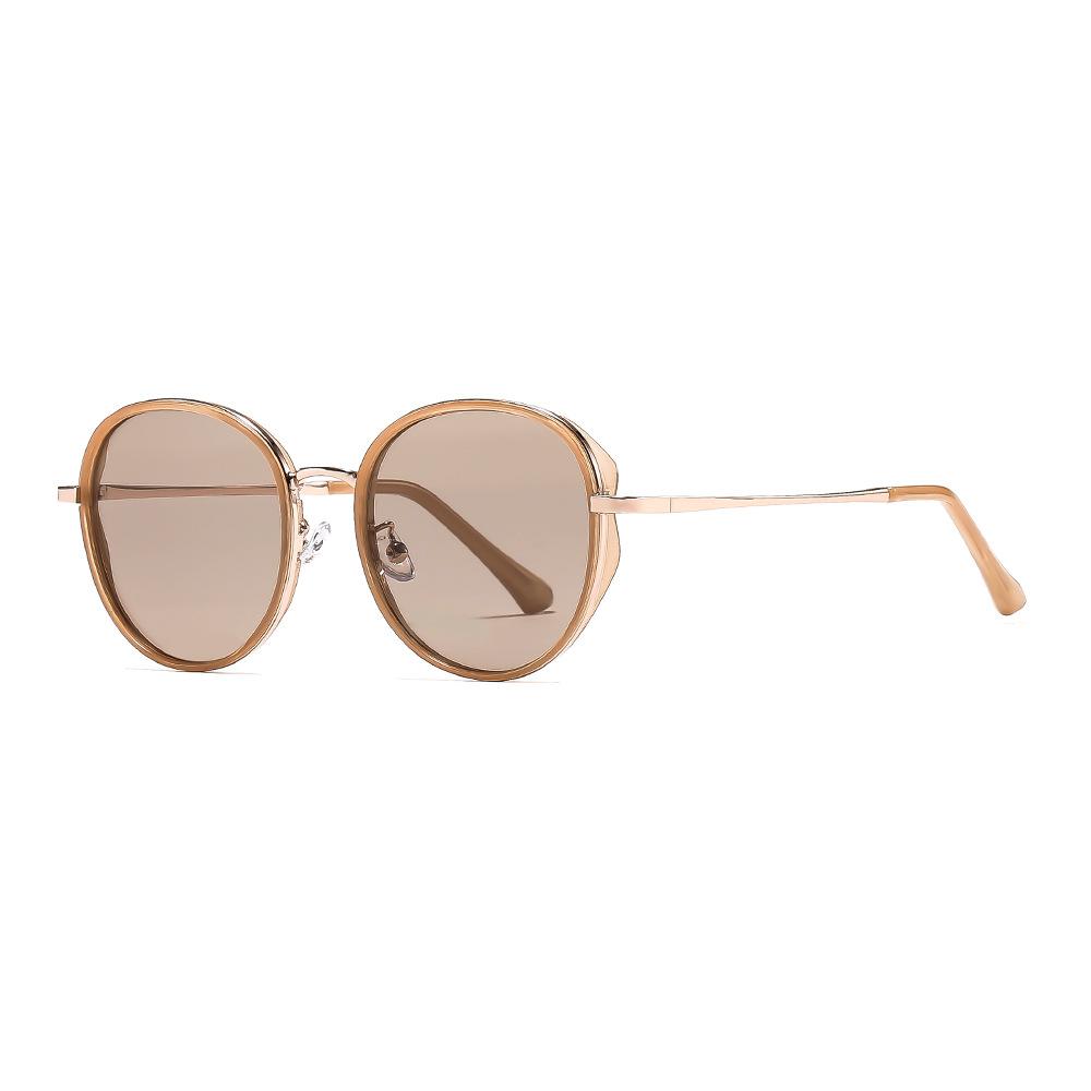 

Солнцезащитные очки Premium Round Frame Sunglasses песчаных коричневого