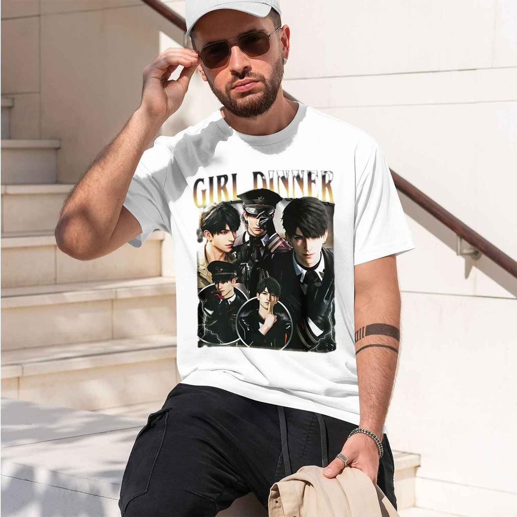 Funny Dinner Caleb Graphic Tee Shirt Love and Deepspace Novelty T Shirts Fashion High Quality Vintage Washed T-Shirt 2026 Mo