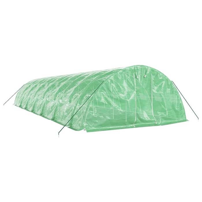 VidaXL Greenhouse with Green Steel Frame 70 M² 14x5x2.3 M, Polytunnel, Cold Frame, Tomato Greenhouse, Garden Greenhouse, 3188088
