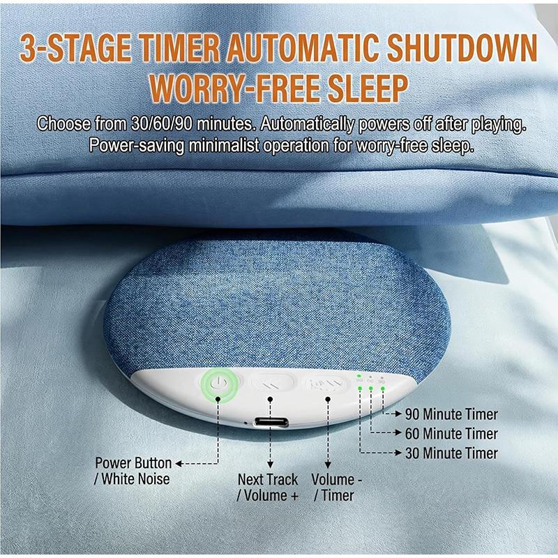 2026 New Wireless Pillow Speaker Bluetooth Sleep Aid Speakers With White Noise 30/60/90 Min 3 Level Timing Sleep Sound Equipment