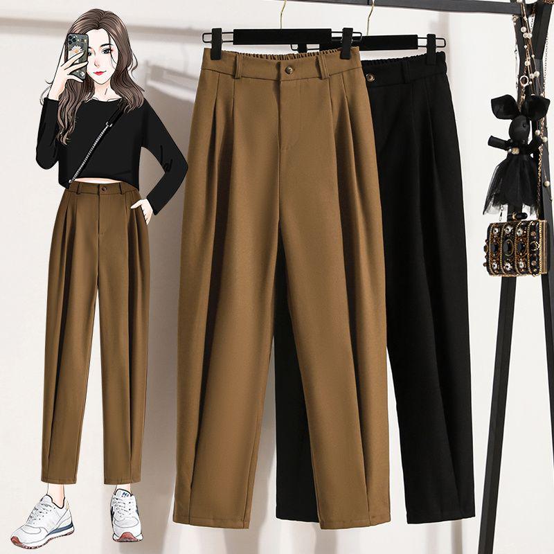 2026 Spring New Plus Size Carrot Pants: Slimming, Loose, Versatile, and High Quality for Women