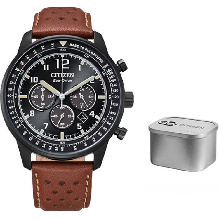 

CITIZEN Ecology Drive Collection Light Powered Quartz Movement Genuine Leather Strap Watch CA4505-12E Black
