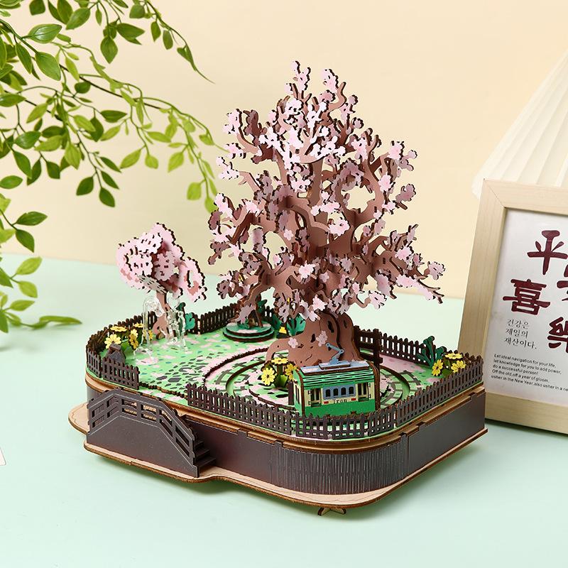 

Cherry Blossom 3D Desktop Puzzle Toy - Children s Educational DIY
