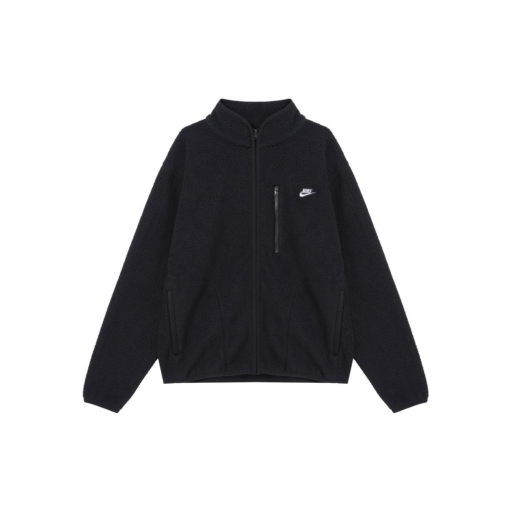 New Nike Club Velvet-feel Coat Men's Black/White FZ0889-010