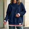 Women's Long Sleeve Casual Sweatshirt Loose Fit Pullover Top for Daily Wear