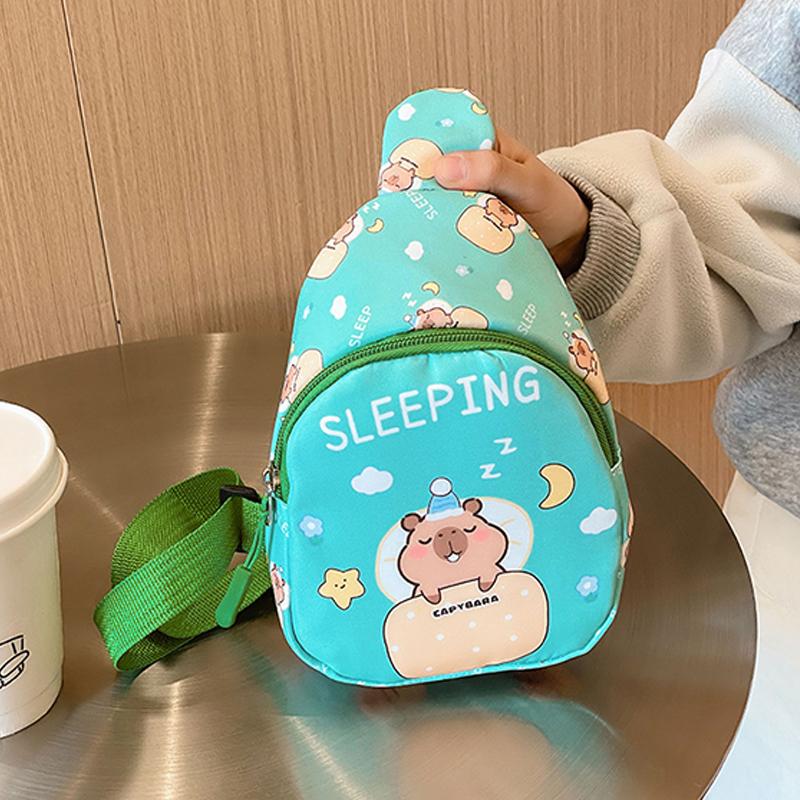 Kreslená kapybara taška přes rameno Roztomilá taška s panenkou Multifunkční úložná taška Kawaii kapybara náprsní taška Módní taška přes rameno Dárky