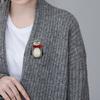 Blucome Broches de pinguim de porco de acrílico feitos à mão para mulheres, presente de ano novo para crianças, lenço vermelho, acessórios de pano de animal, broche Harajuku