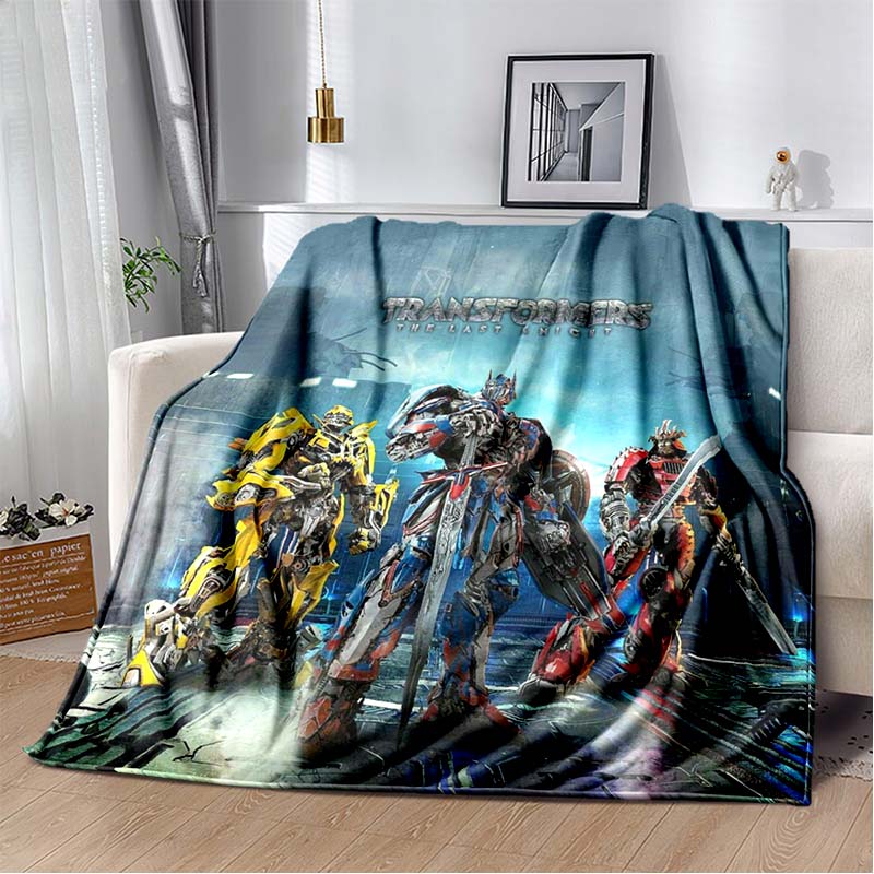 Cartoon T-Transformers Autobots Soft Flannel Blanket for Beds Bedroom Sofa Picnic,Throw Blanket for Cover Outdoor Leisure Gift