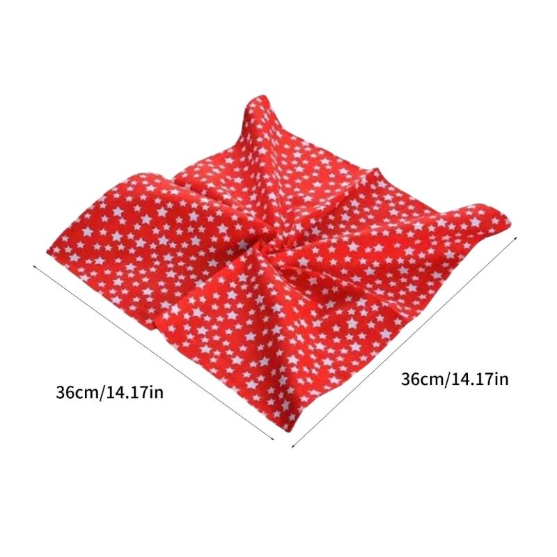 Flower Printing Handkerchief 10PCS Pocket Hankie Towel Sweat Wiping Cloth Kerchief for Adult Unisex Gifts Packing Cloth