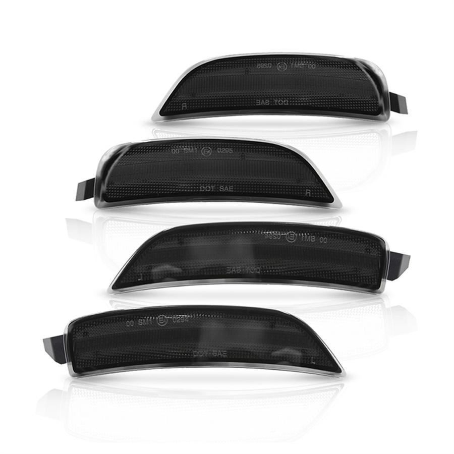 4Pcs Car Front Amber+Rear Red LED Side Marker Light For Mazda Miata Mx-5 2016-Up