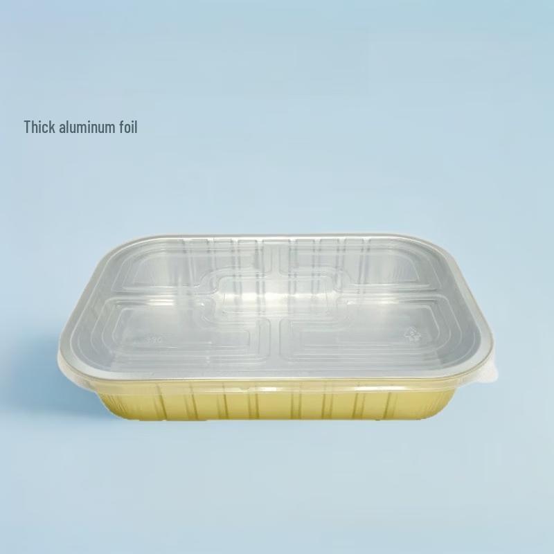 Zhishi Thickened Sealable Gold Aluminum Foil BBQ Container
