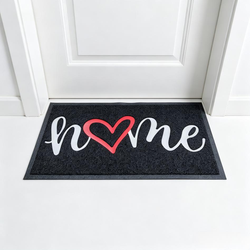 Heart-Shaped Home Entry Mud Scraper Mat