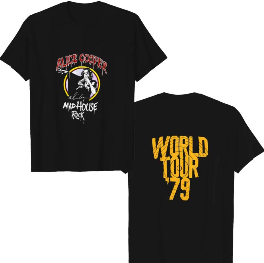 Alice Cooper Madhouse of Rock 1979 World Tour Horror T-Shirt Tshirt Unisex T-Shirt XXXXL