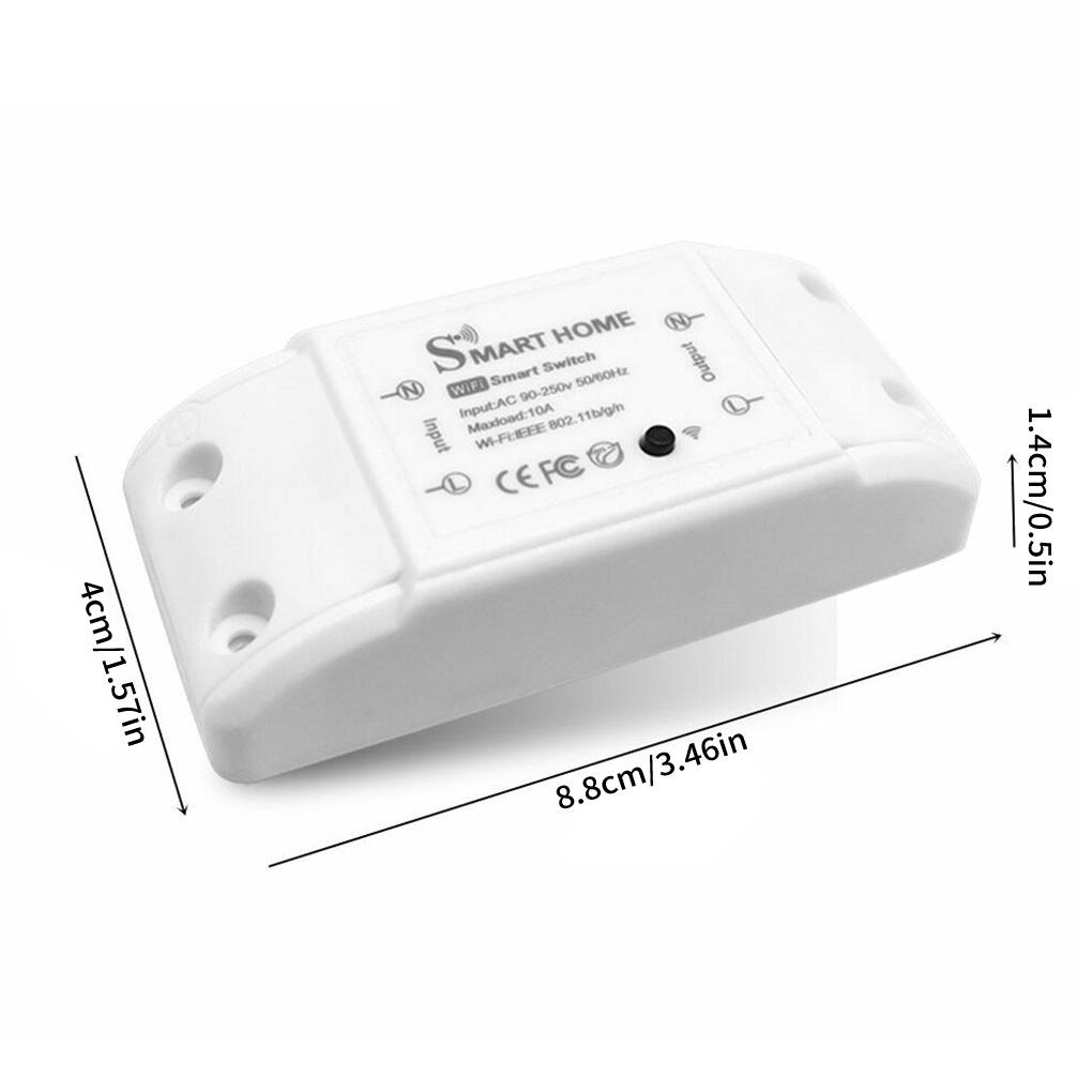 10A 2200W Wireless Wifi Smart Switch Breaker LED Light Controller Module Voice Remote by Alexa Google Home Smartlife Tuya APP