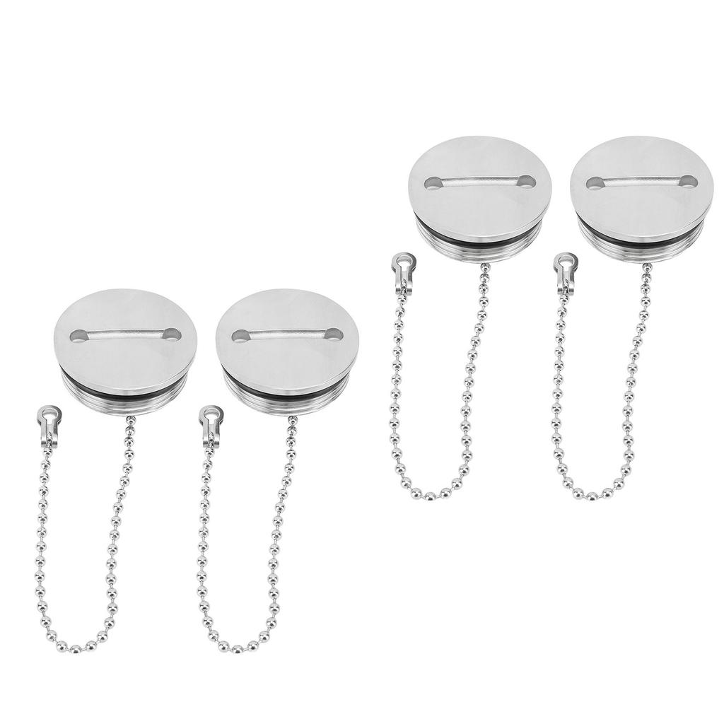 4 STÜCKE Bootskraftstofftankdeckel 316 Edelstahl 38mm Rostfreier Bootskraftstofftankdeckel für Marine-Yachten