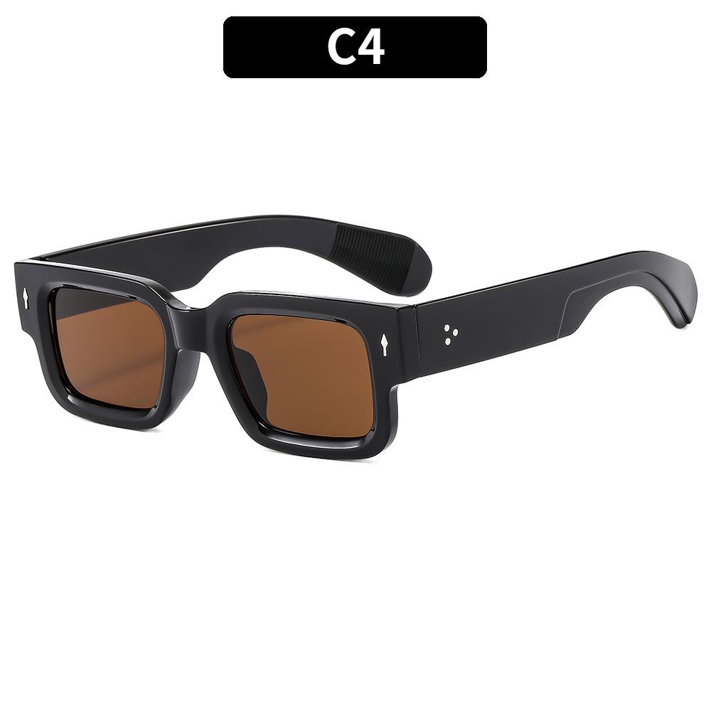 

Vintage Retro Square Black Lens Sunglasses Women Luxurious Brand Designer Sun Eyeglasses Trendy Rectangle Glasses Men Oculos UV400 Eyeglasses 1PC