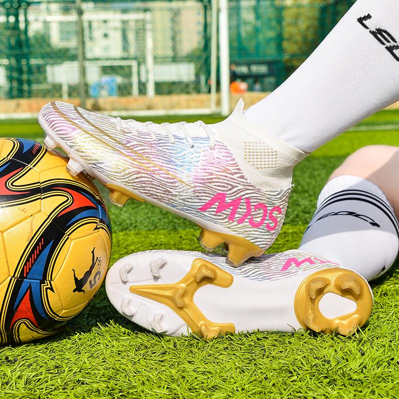 35-45 Shock-absorbing Non-slip Breathable High-top Spiked Football Shoes Sports Children's Shoes Adult Shoes