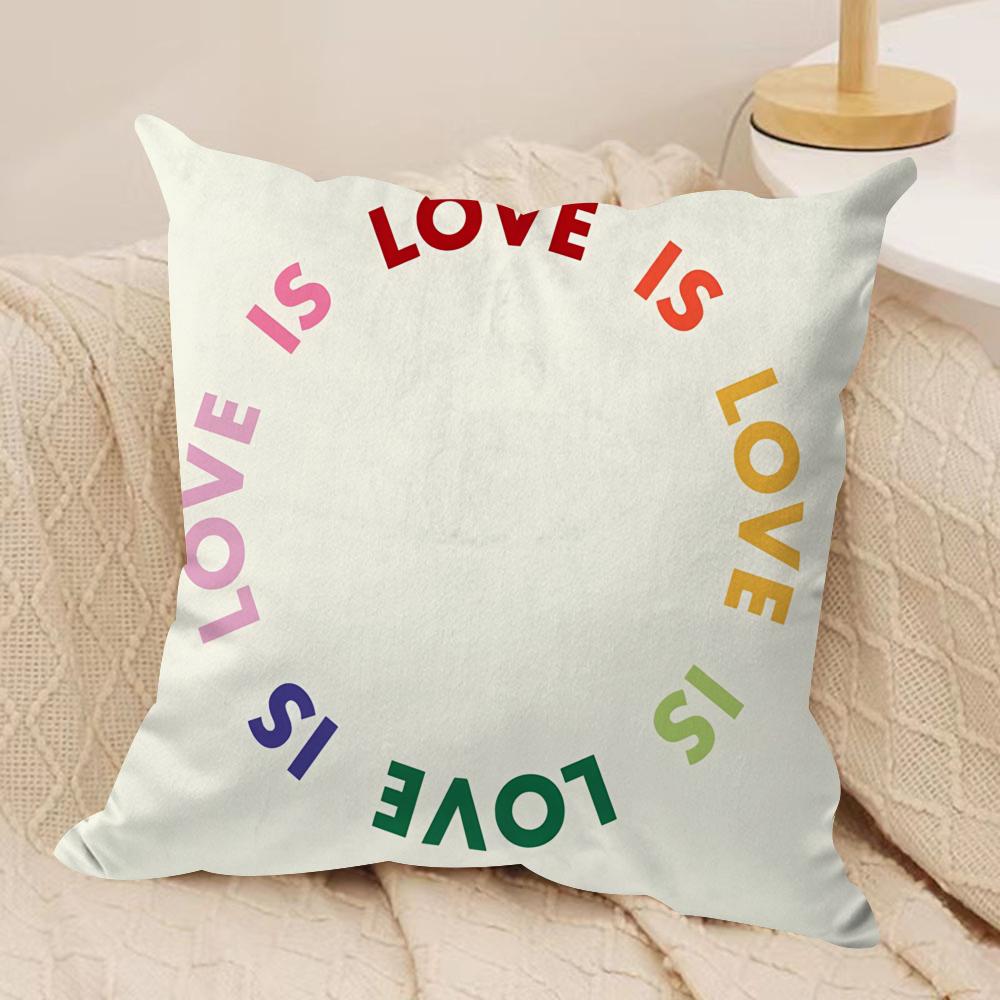 

Funny LGBT Cushion Cover Short plush Doublesided Print Square Throw Pillow Covers Sofa Home Cushion Decor 30x30cm