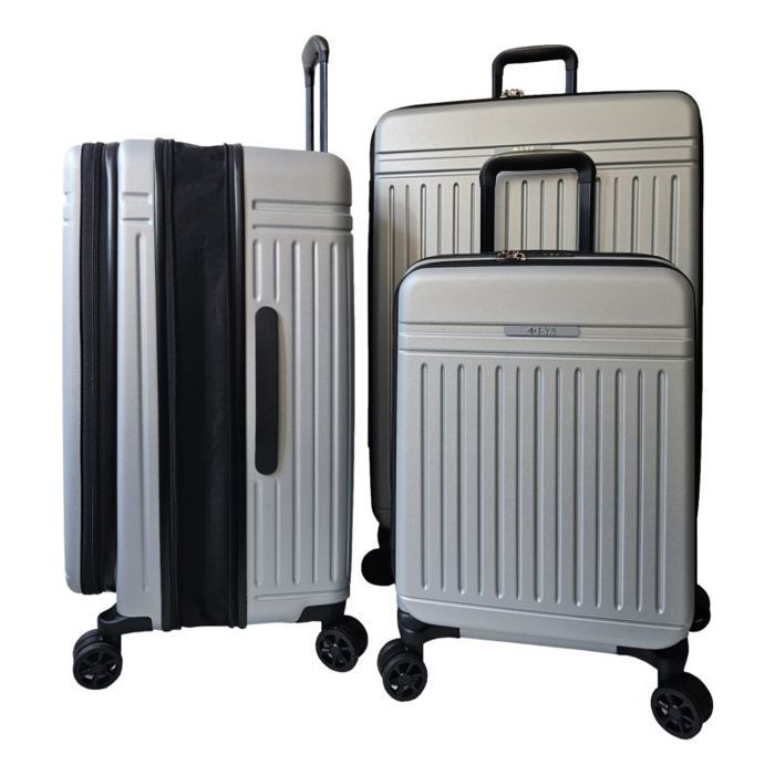 Set of 3 Expandable Hard Suitcases 2405/3 - Anti-theft Zipper - LYS Paris