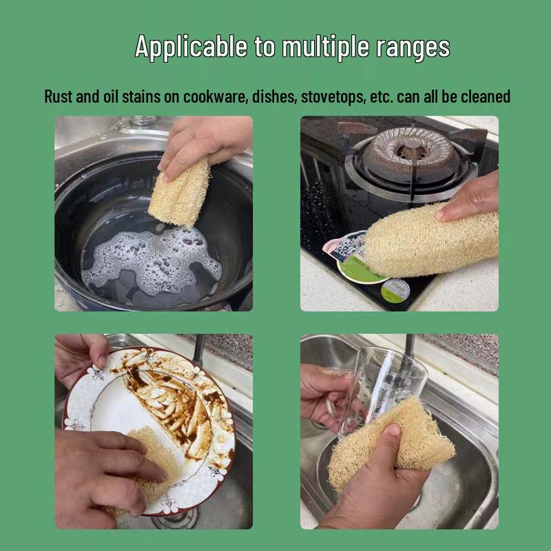 Xinyang 2025 Natural Luffa Dish Scrubber - Non-Stick, Whole Luffa Dishcloth