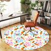 1pc Easter Bunny Round Chair Mat Area Rug - Non-Slip, Floor Mat for Office, Bedroom, and Indoor Decor -1002177