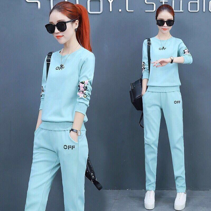 Sportswear Suit for Female Students in Spring and Autumn Korean Style Loose Fashion Casual Large Size Two-piece Fashion Set