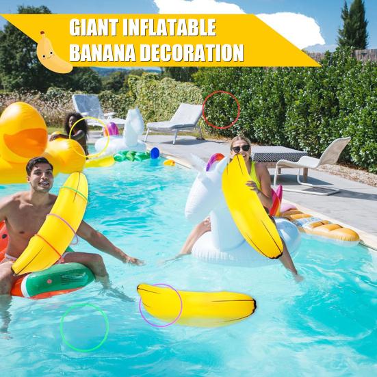 Giant Inflatable Bananas 34.7-Inch-Tall Funny Pickle Novelty Gag Prank Joke Gifts for Fruits Lovers Summer Pool Party Decorations