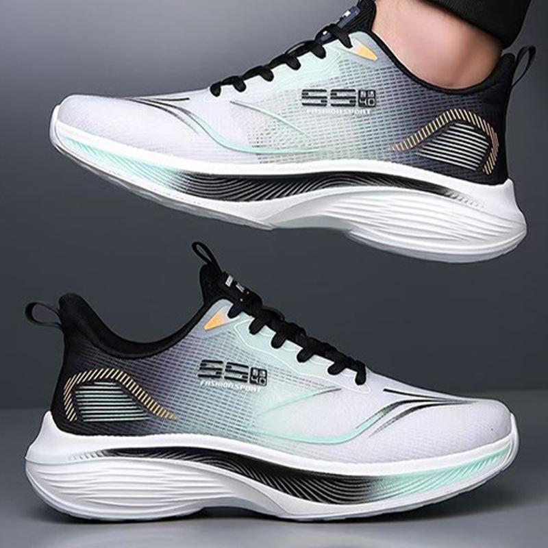 Cold Sticky Ultra-light Shock-absorbing EVA Men's Shoes Lace-up Shoes Men's Sports Shoes Men's Summer Ice Silk Mesh Breathable Running Shoes