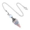 Natural Stone Spirit Pendulum Pendant Latticed Chain Energy Luck Mysterious Reiki Resin For Jewelry Making Accessories Necklaces
