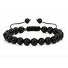 Fashion Woven Adjustable Bangle 8mm Natural Tiger Eyes Lava Rock Protection HANDMADE Bracelet Men's Gift