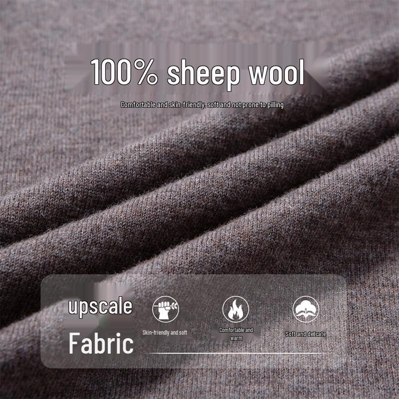 Hodo Men's 100% Merino Wool Round Neck Sweater