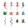 12Pcs/Set Simulated Reptile Refrigerator Magnet Home Office Kitchen Locker Fridge Magnetic 3D Gecko Frog Turtle Decoration Ornament