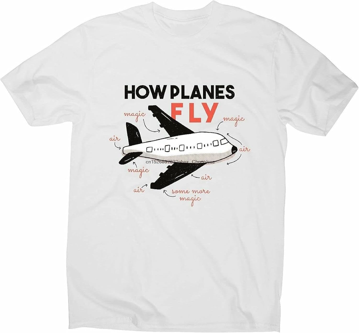 How Planes Fly - Men s Funny t-Shirt 3XL белый