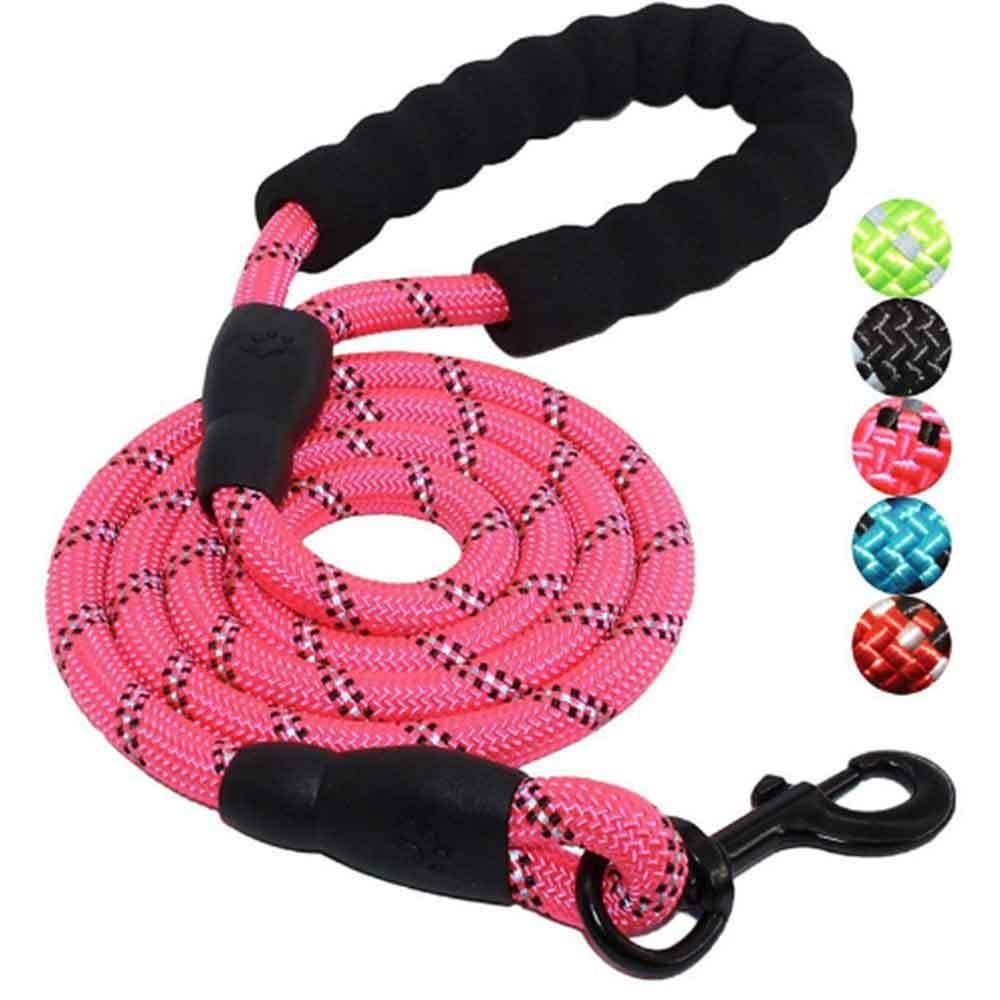 Pet dog leash set Reflective nylon round rope Adjustable dog leash