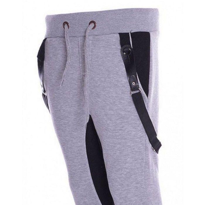Harem Pants - GS7 Marshall - Grey - Faux Leather - Comfortable - Elastic Waist
