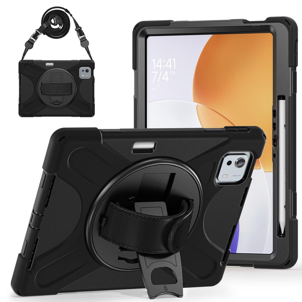 Rugged Stand Case Universal for Xiaomi Pad 7S Pro 12.5 2025 6S Pro 12.4 2024 24018RPACG 360 Rotating Cover with Shoulder Strap