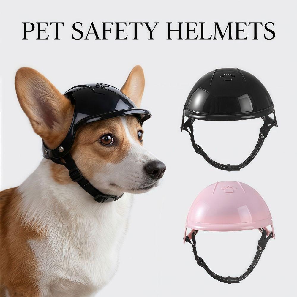 Com Furos para as Orelhas Capacetes para Cães Gatos Capacete Ajustável para Cão Chapéu Capacete de Motocicleta para Animal de Estimação Acessórios para Animais de Estimação