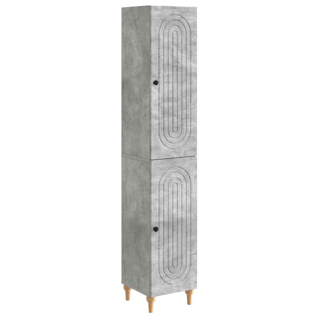 Cabinet Set 2 pcs Concrete Grey Wood Based Material
